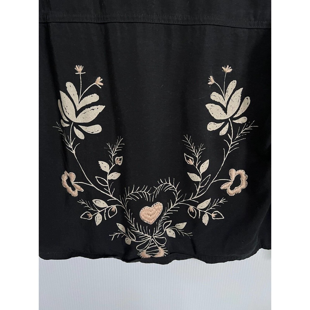DAVID DART Black Art to Wear Button Up Shirt Long Sleeves Women's Size M - Picture 4 of 6